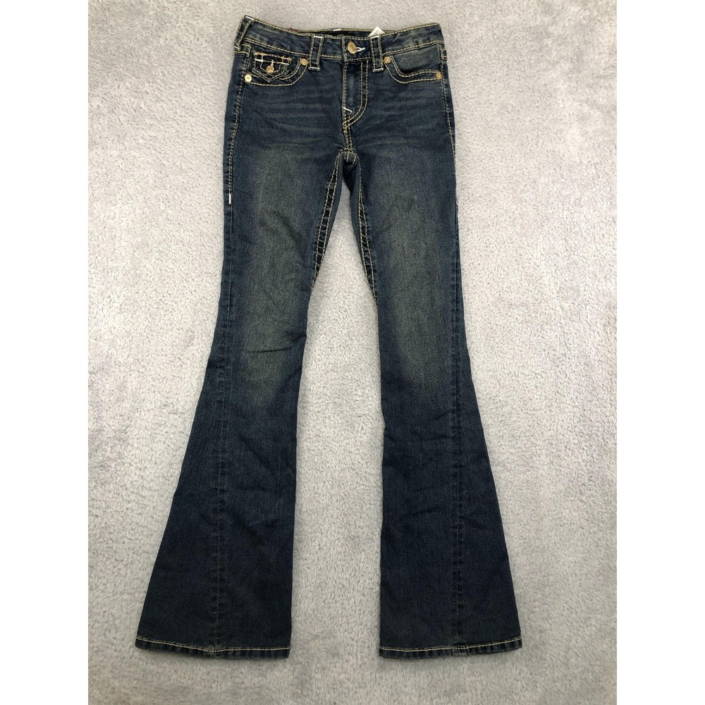 True Religion Jeans Womens 26x32.5 (Tag 24) Blue Joey Flare Mid Rise Denim